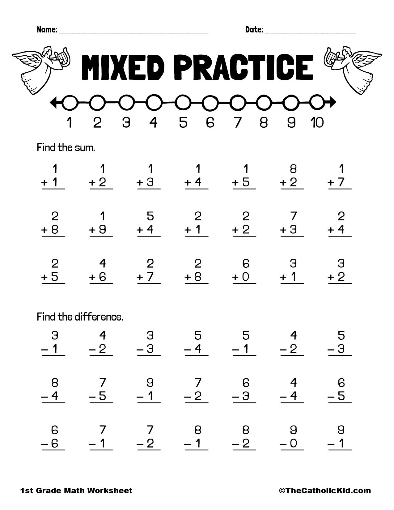 20 Nursery Grade Math Worksheets Free