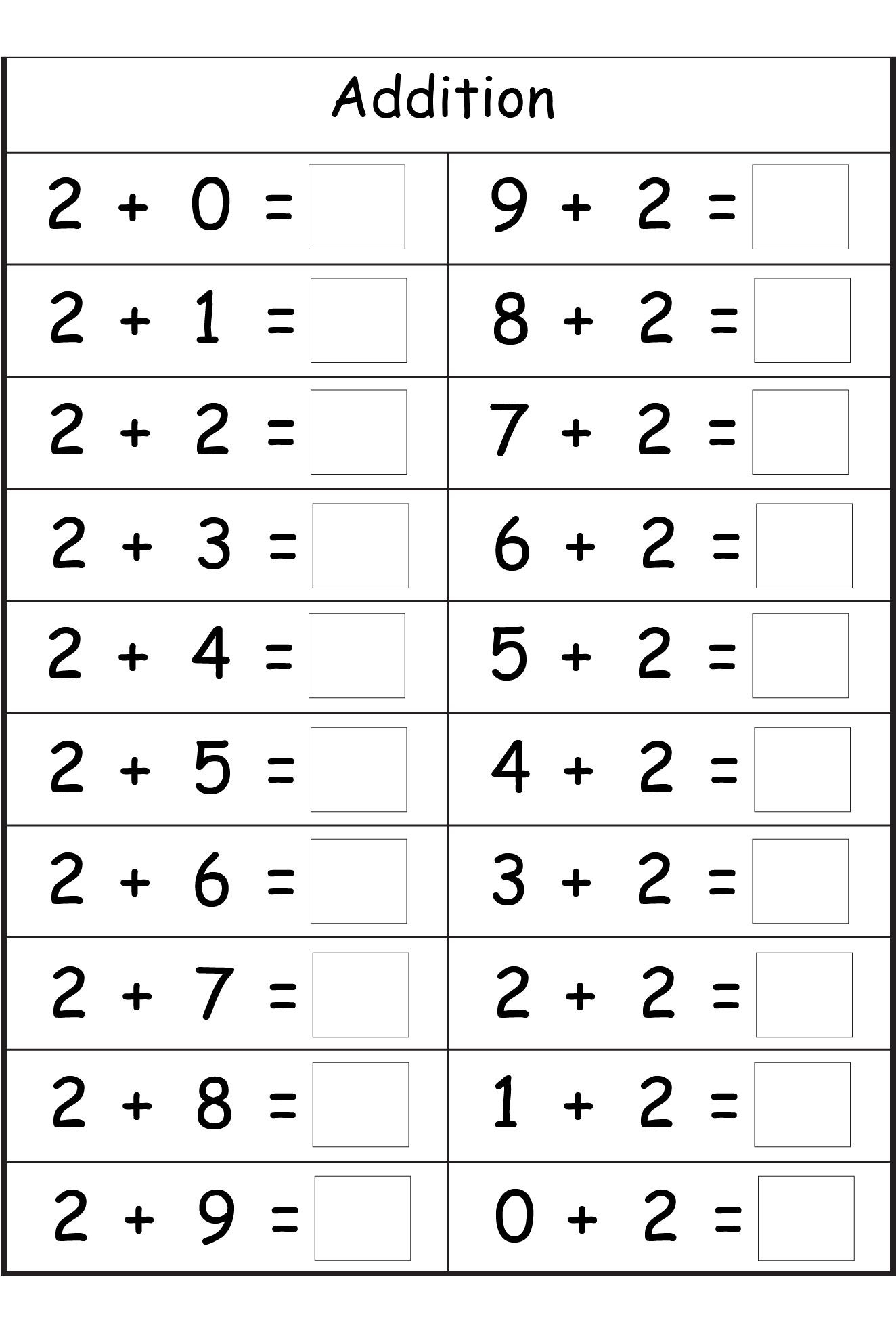 20 Nursery Grade Math Worksheets Pdf