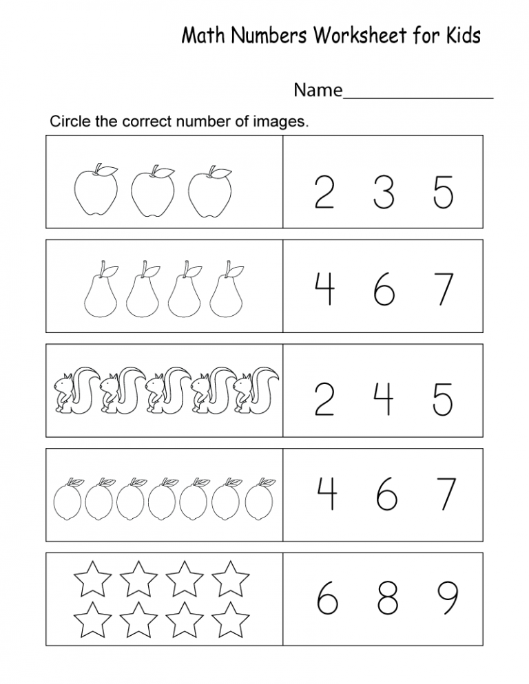 20 Nursery Grade Math Worksheets Pdf