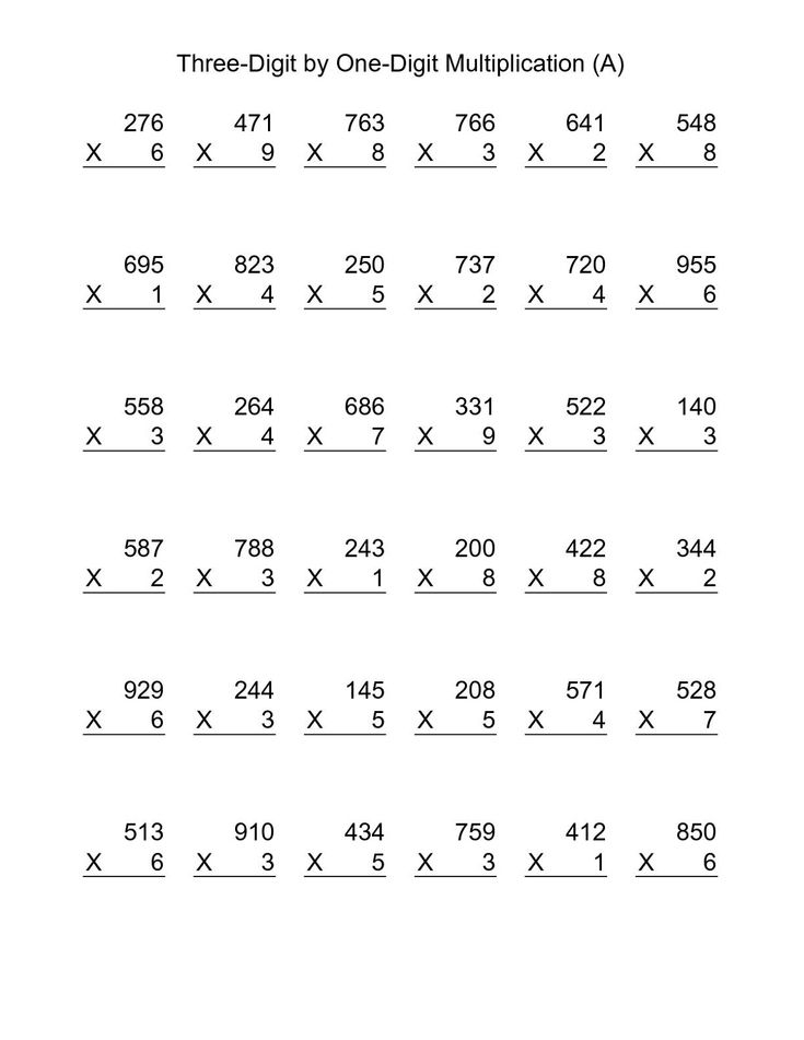 20 Printable Multiplication Worksheets 4Th Grade Free