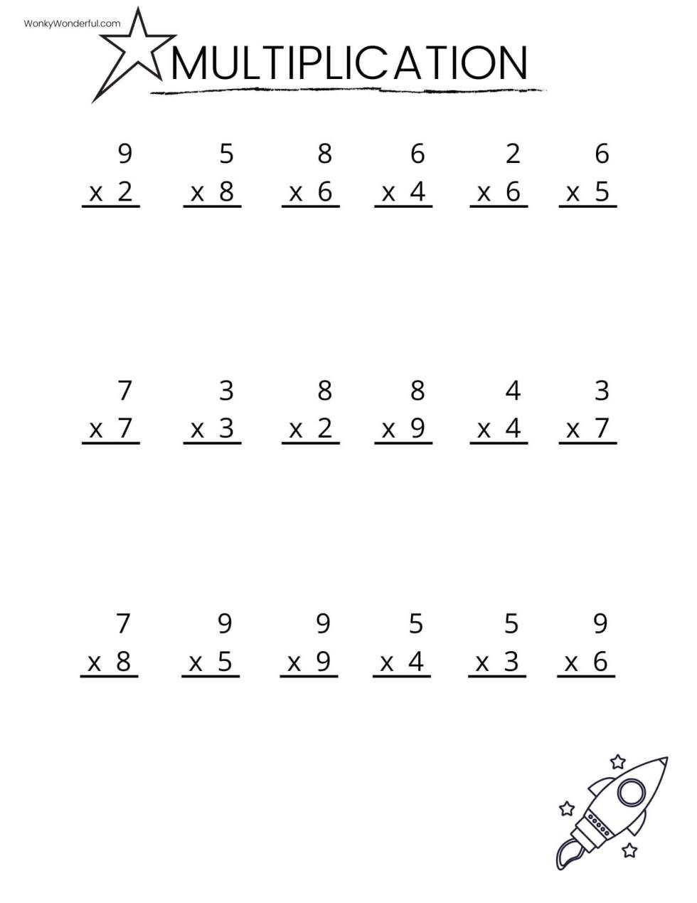 20 Printable Multiplication Worksheets 4Th Grade Free