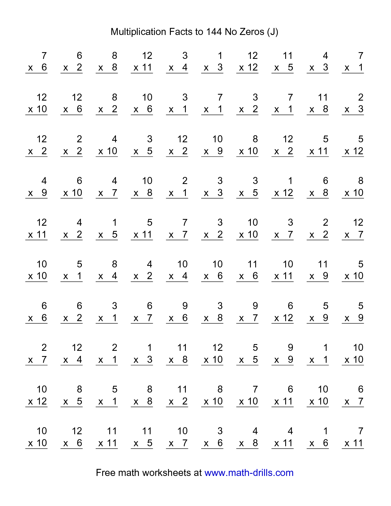 20 Printable Multiplication Worksheets 4Th Grade Pdf