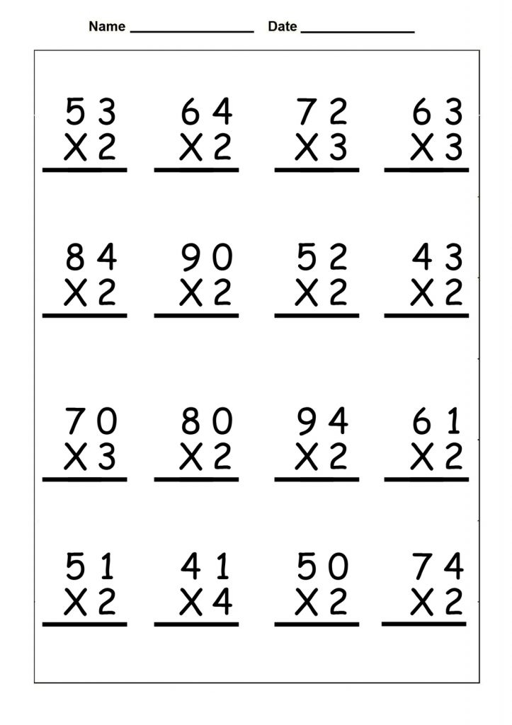 20 Printable Multiplication Worksheets 4Th Grade Pdf