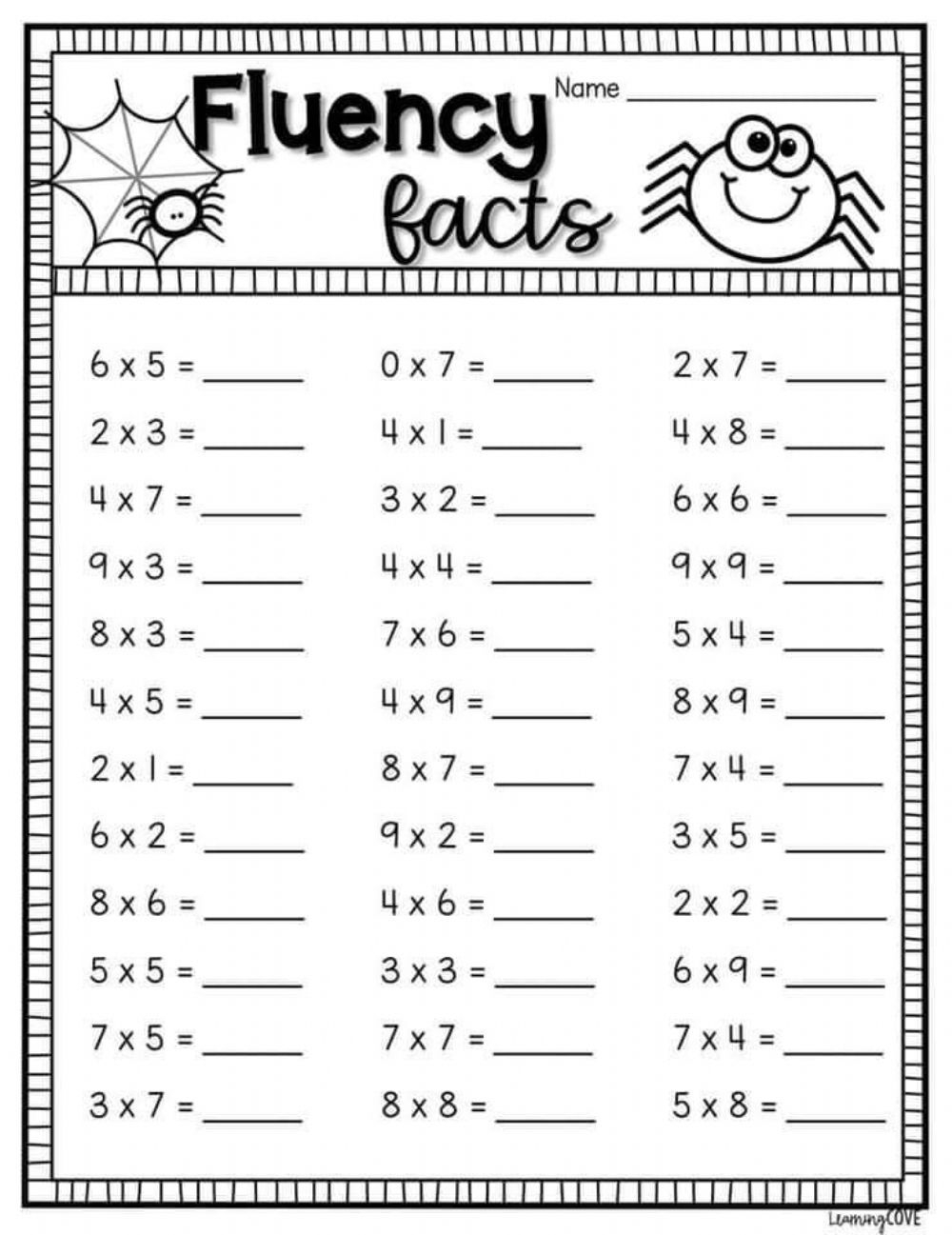 20 Printable Multiplication Worksheets 4Th Grade Pdf