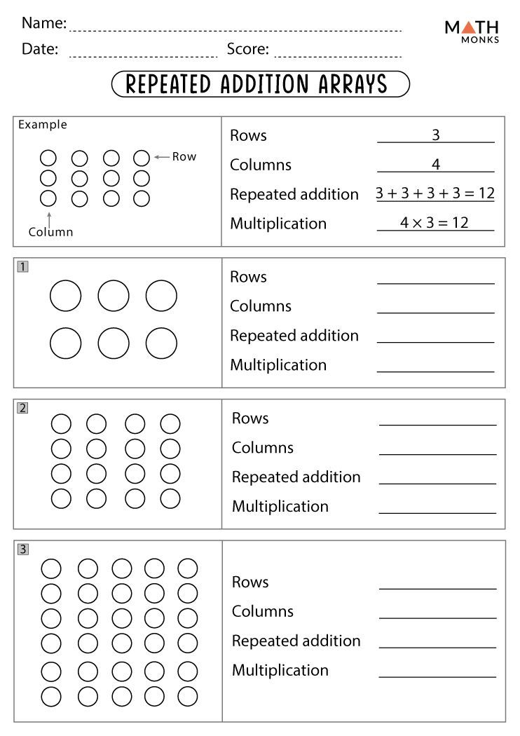 20 Repeated Addition Worksheets Grade 2 Free