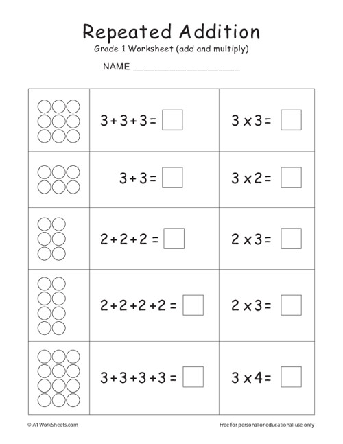 20 Repeated Addition Worksheets Grade 2 Pdf