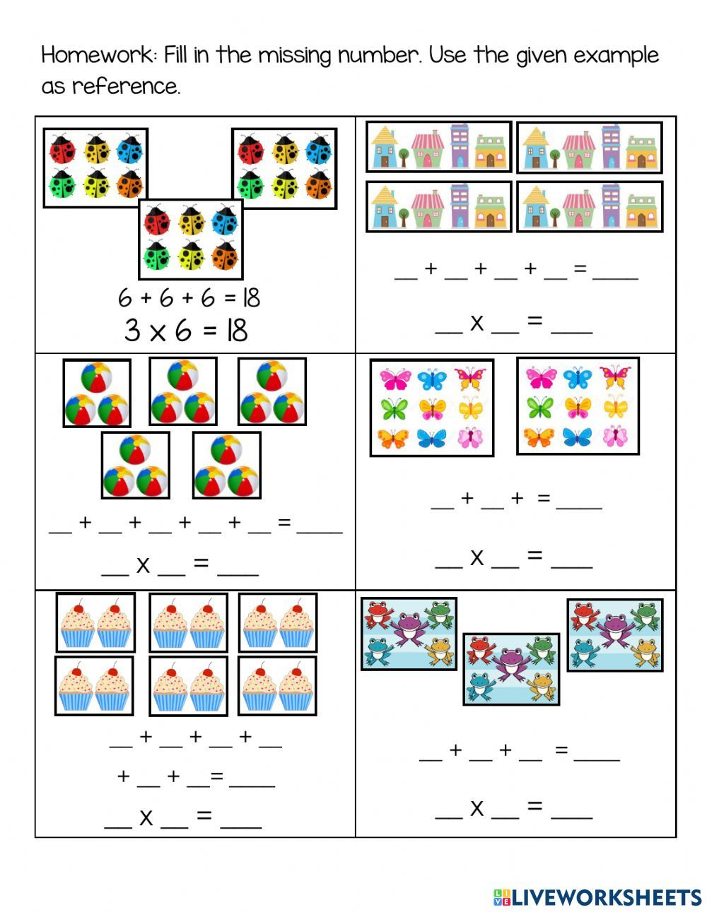 20 Repeated Addition Worksheets Grade 2 Pdf