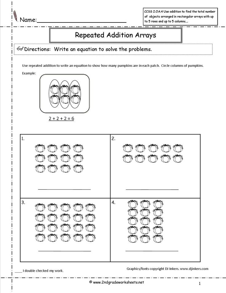 20 Repeated Addition Worksheets Grade 2 Pdf