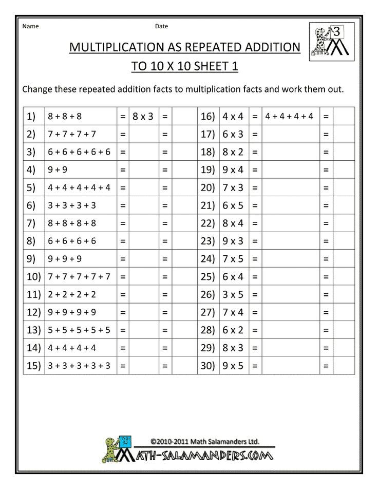 20 Repeated Addition Worksheets Grade 2 Pdf