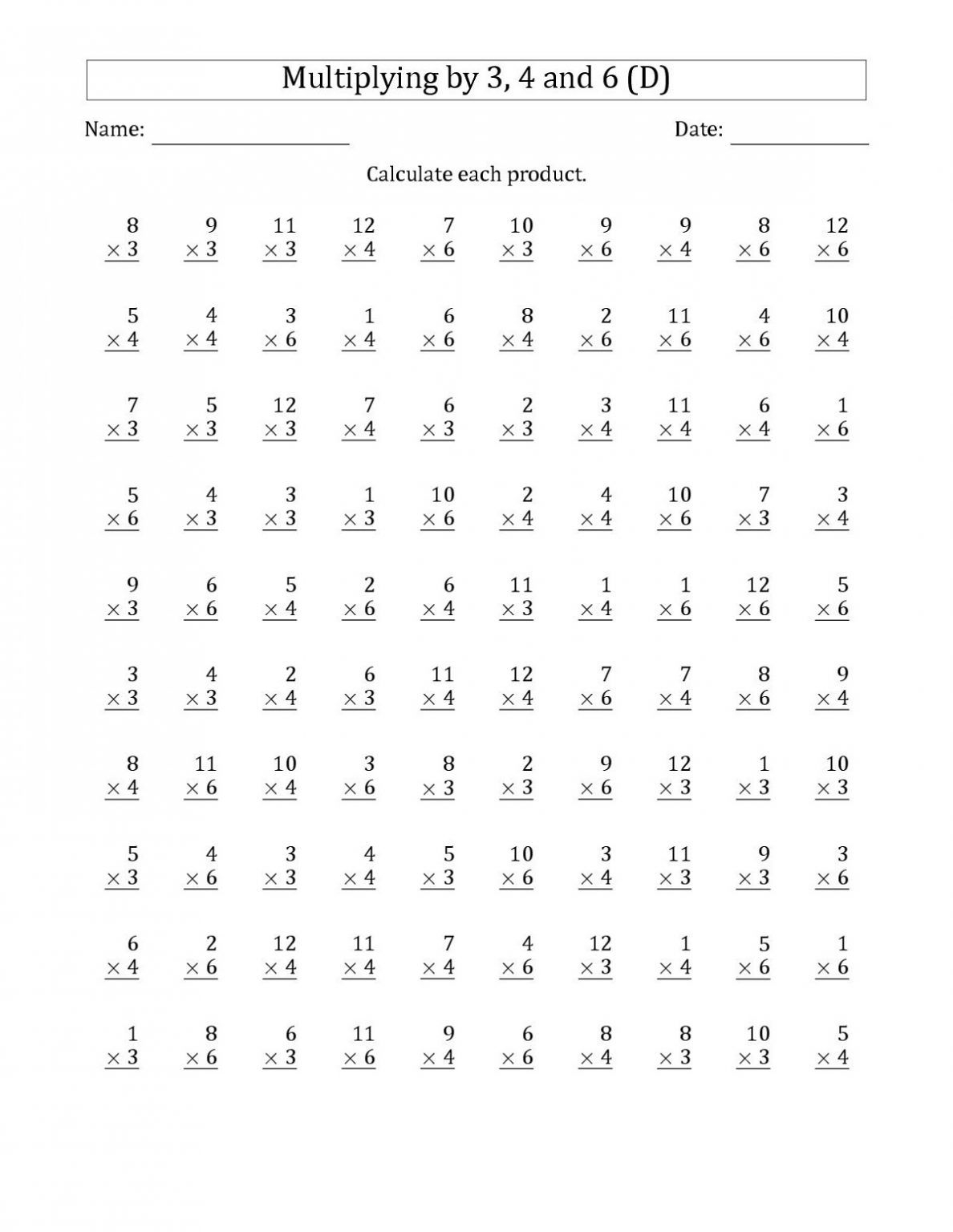 20 Rocket Math Multiplication Worksheets Free