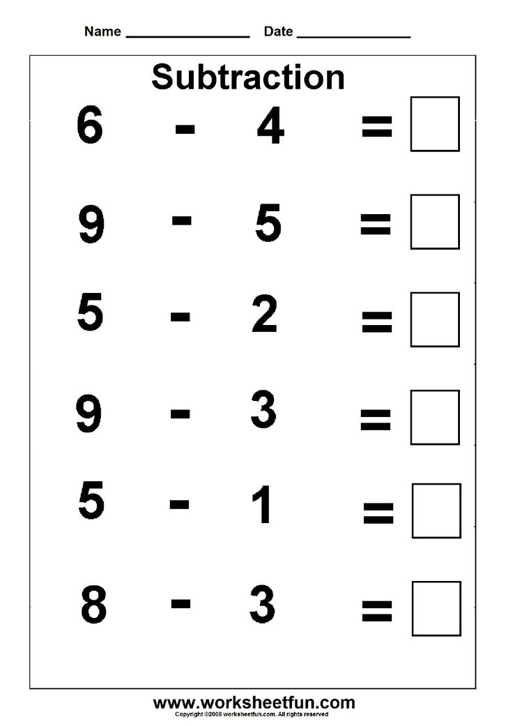 20 Subtraction Worksheets For Kindergarten 2 Pdf