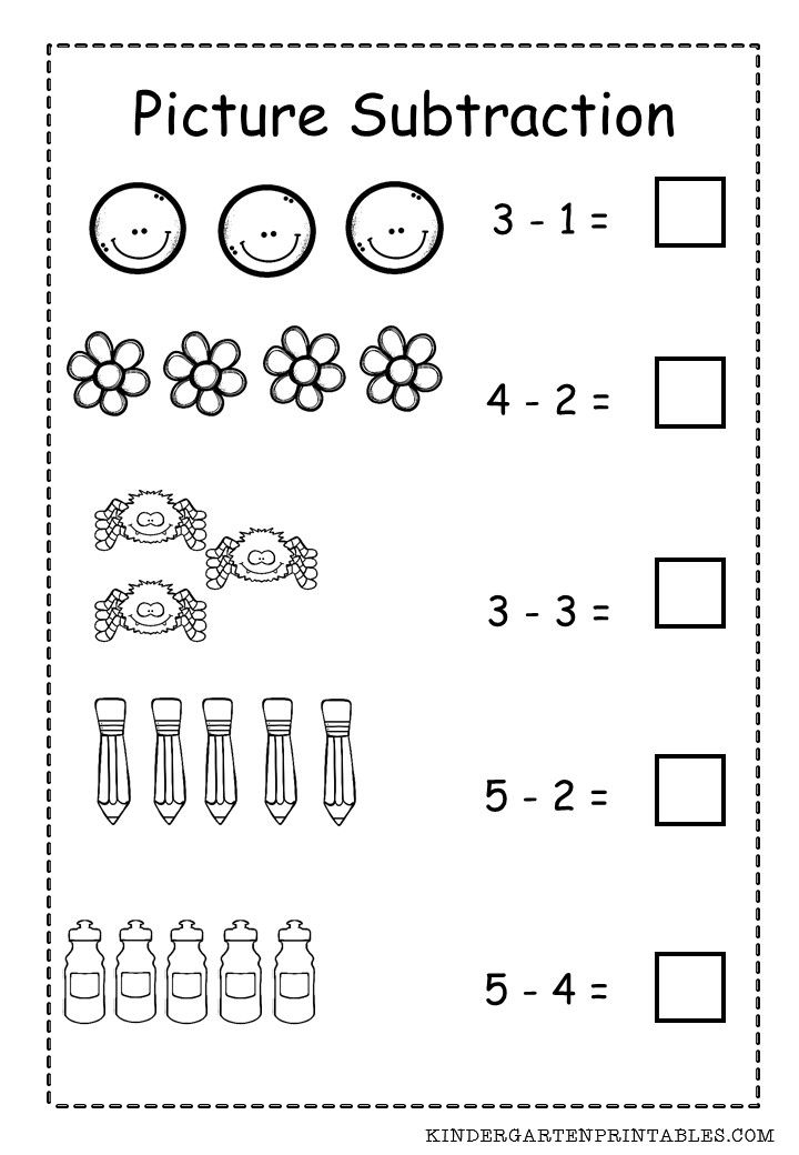 20 Subtraction Worksheets For Kindergarten 2 Pdf