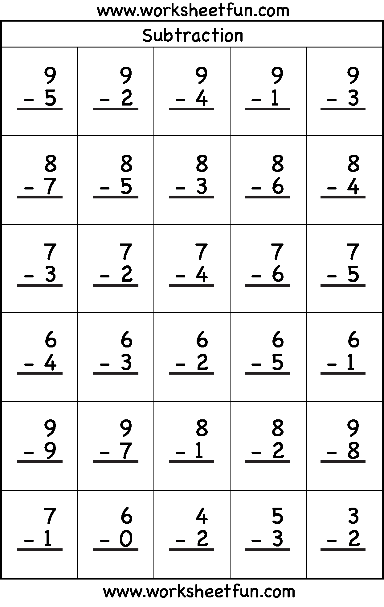 20 Subtraction Worksheets For Kindergarten 2 Pdf