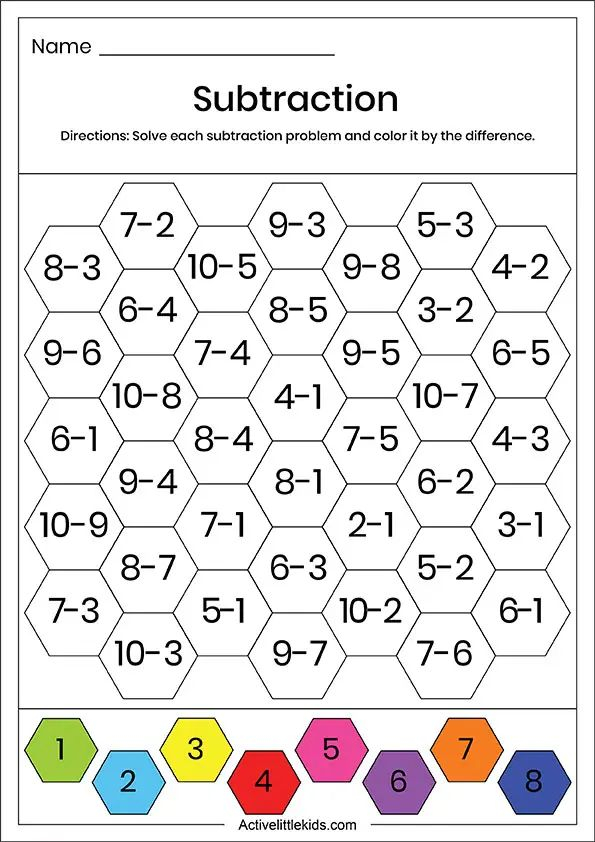 20 Subtraction Worksheets For Kindergarten 2 Pdf