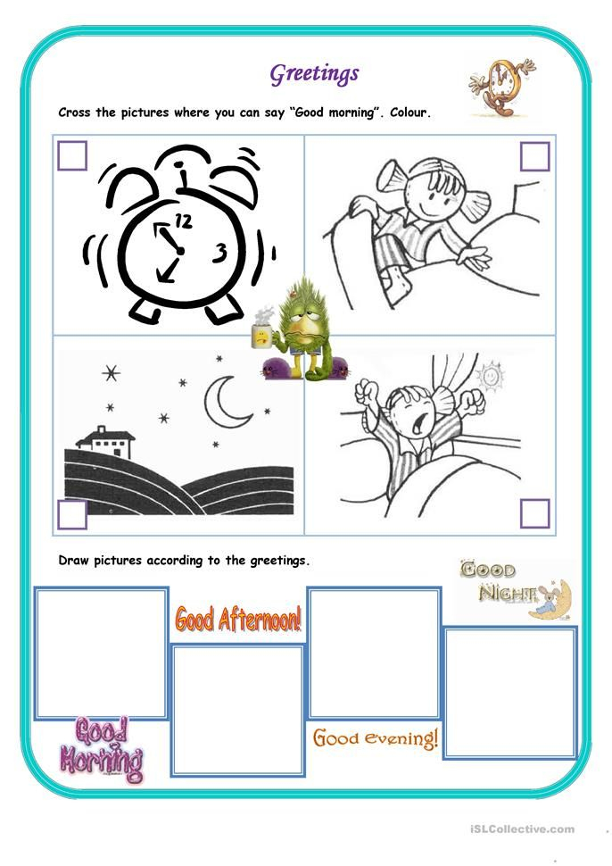 20 Worksheets For Kindergarten Day And Night Free