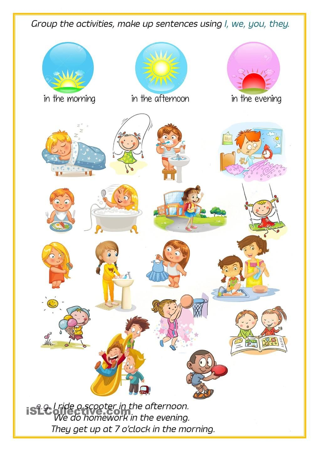 20 Worksheets For Kindergarten Day And Night Free