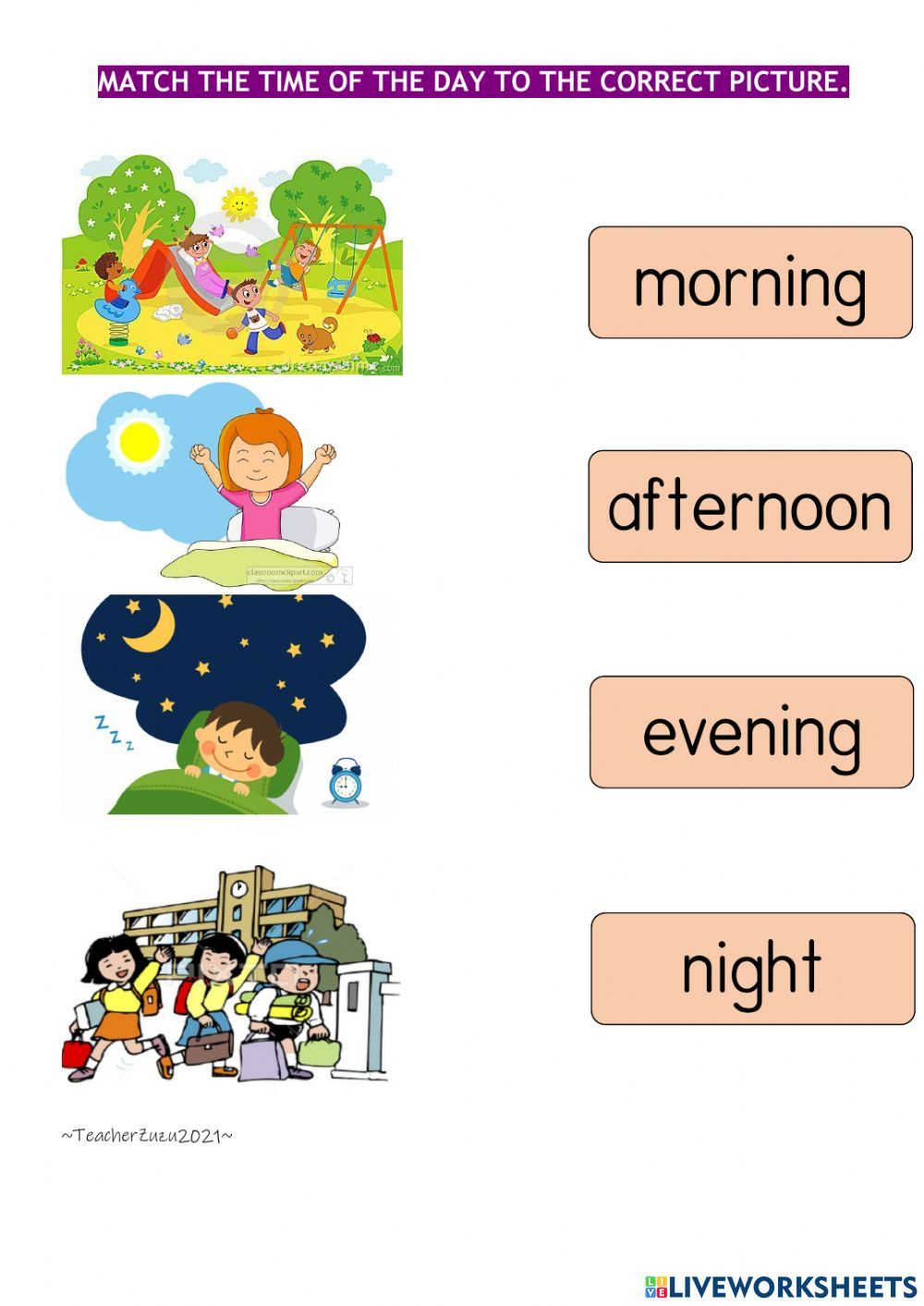 20 Worksheets For Kindergarten Day And Night Pdf