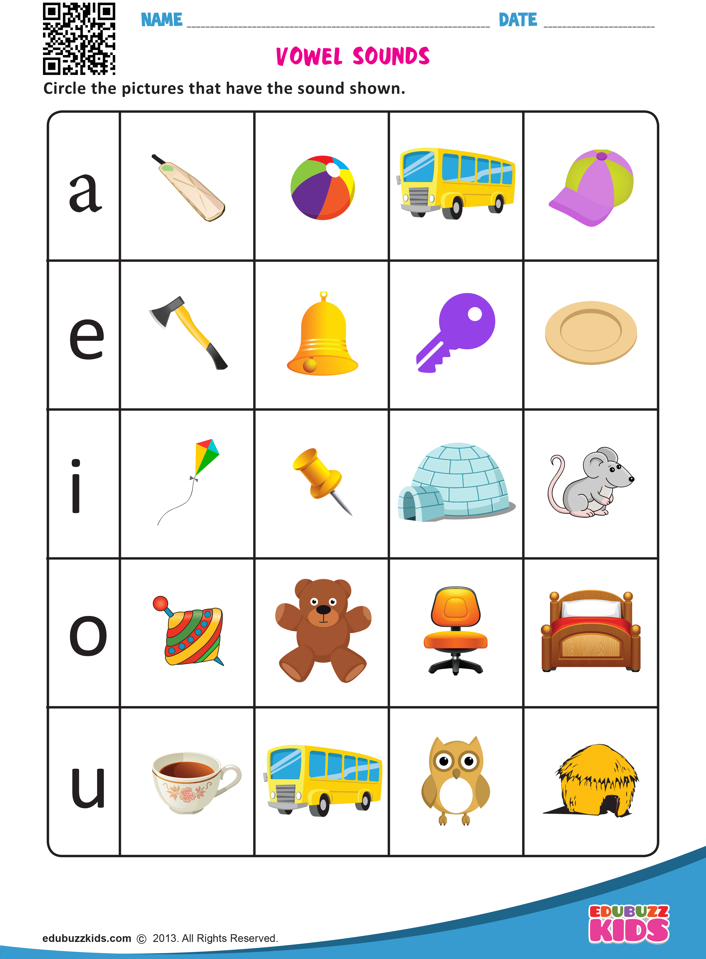 20 Worksheets For Kindergarten Vowels Free