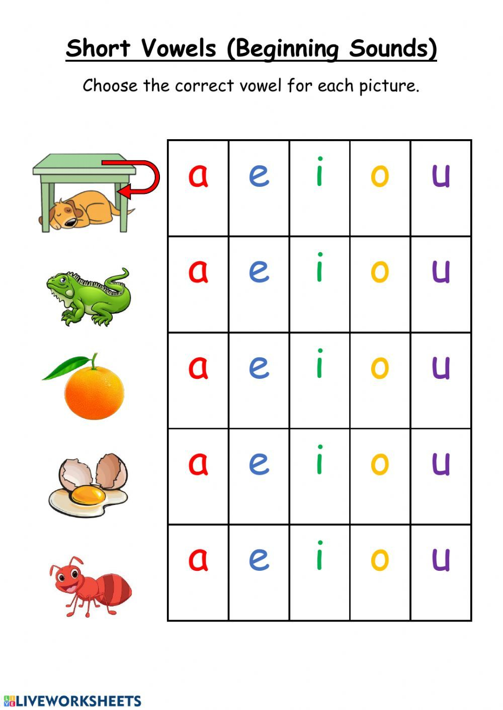 20 Worksheets For Kindergarten Vowels Pdf