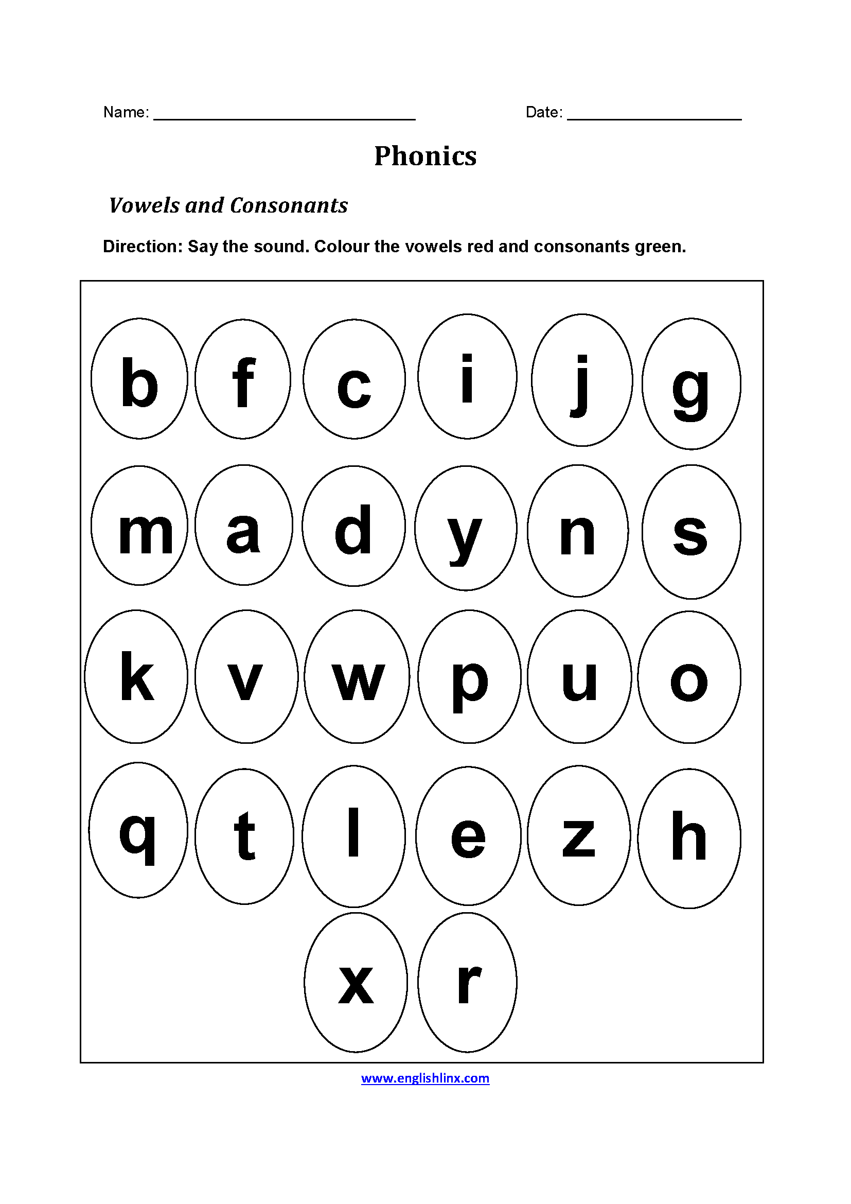 20 Worksheets For Kindergarten Vowels Pdf