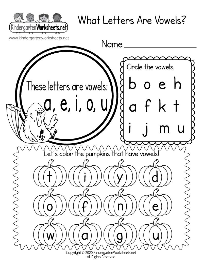 20 Worksheets For Kindergarten Vowels Pdf