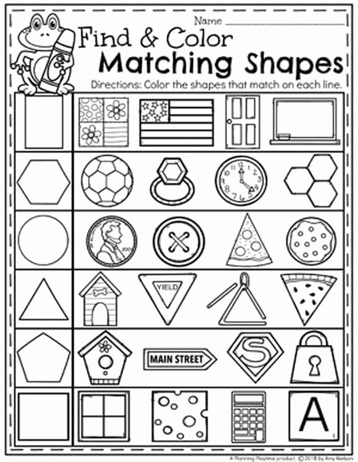 20 Worksheets Of Shapes For Kindergarten Free