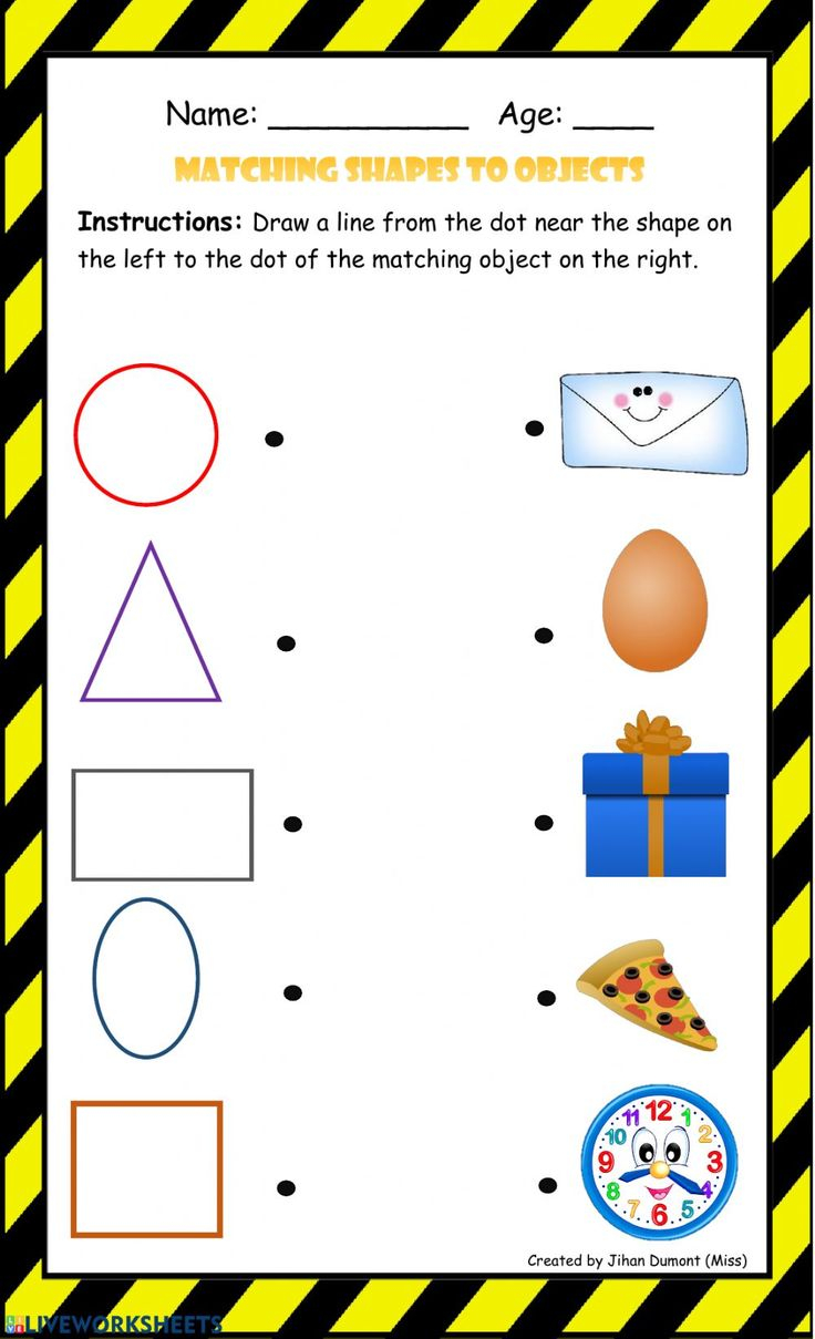 20 Worksheets Of Shapes For Kindergarten Free