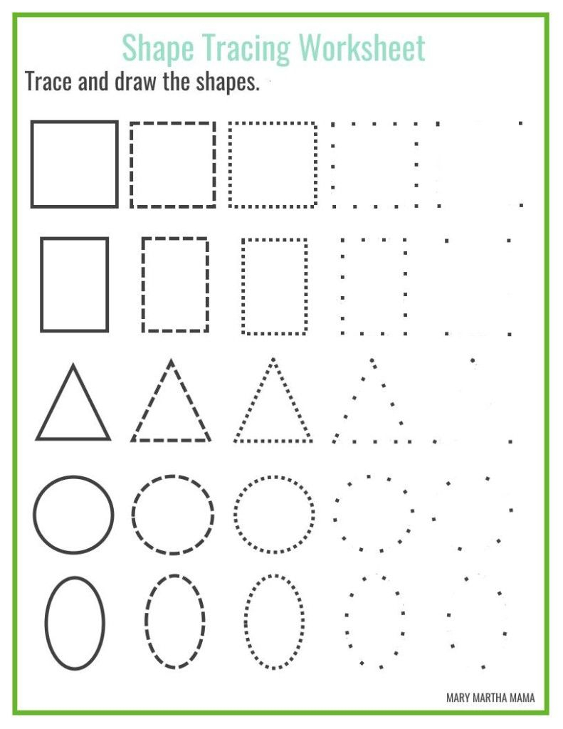 20 Worksheets Of Shapes For Kindergarten Free