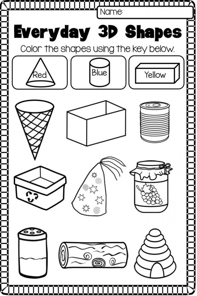 20 Worksheets Of Shapes For Kindergarten Pdf