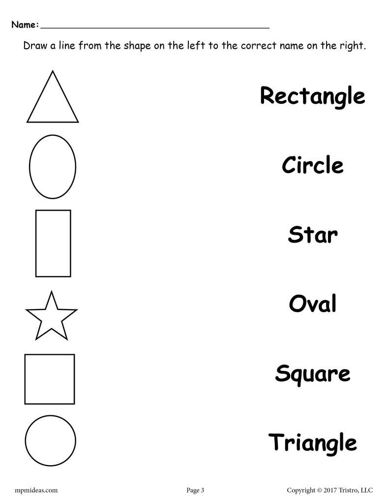 20 Worksheets Of Shapes For Kindergarten Pdf