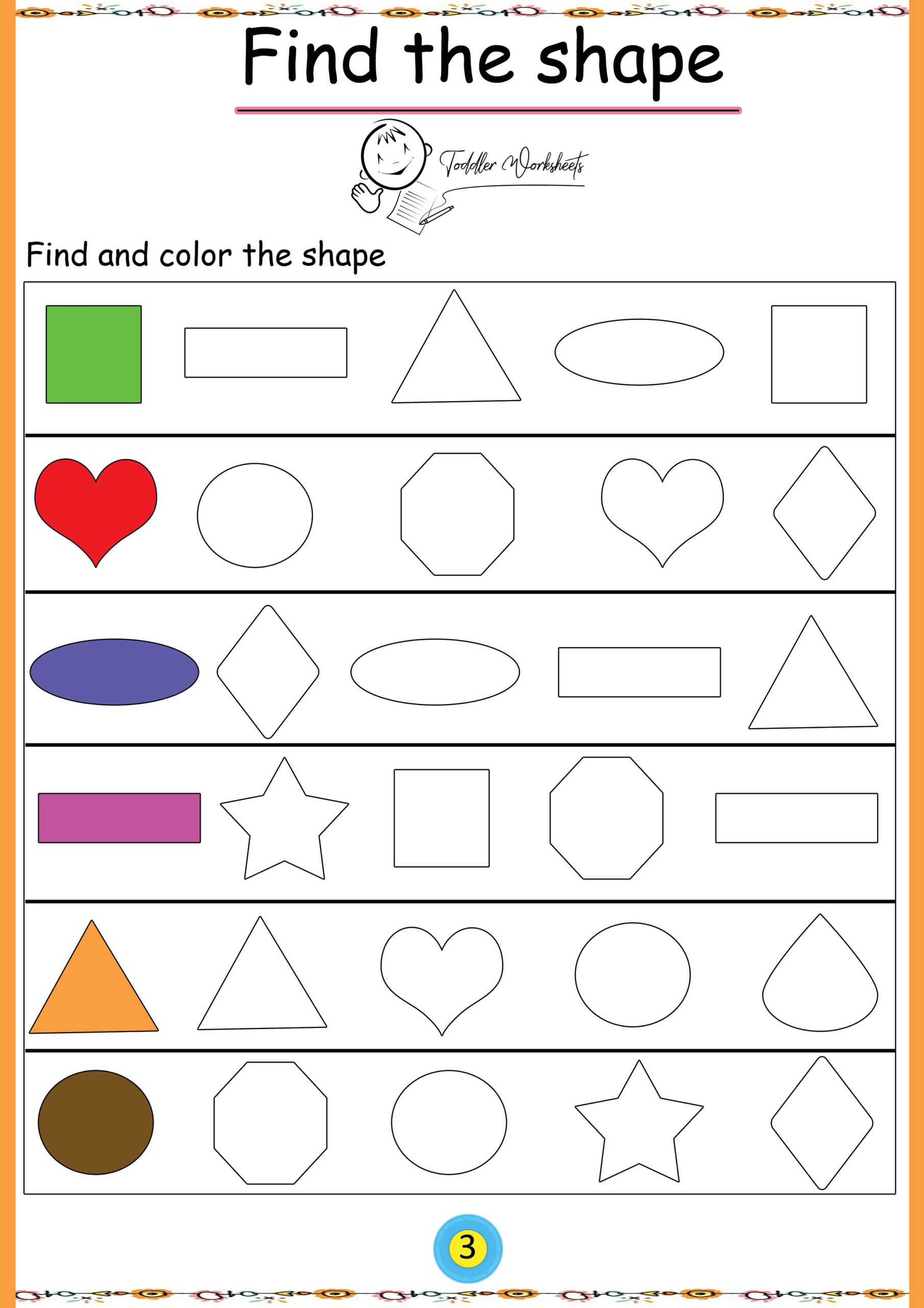 20 Worksheets Of Shapes For Kindergarten Pdf