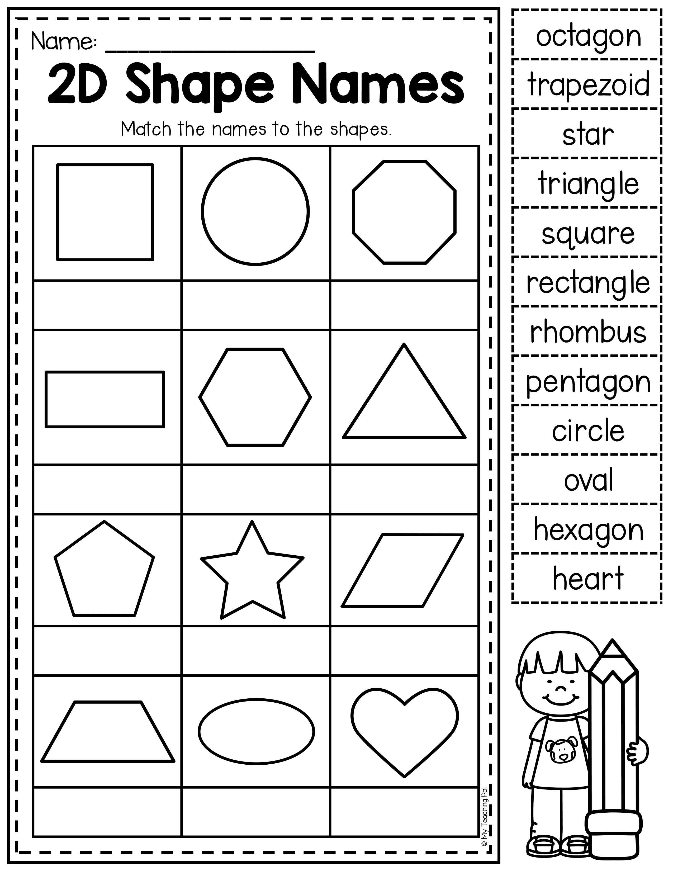 20 Worksheets Of Shapes For Kindergarten Pdf