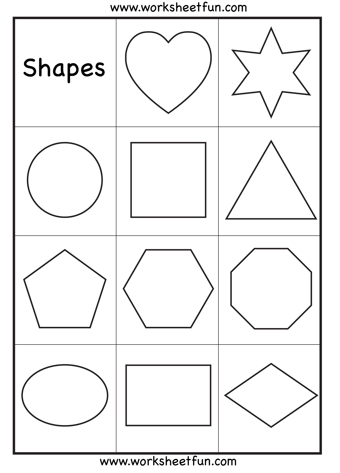 20 Worksheets Of Shapes For Kindergarten Pdf