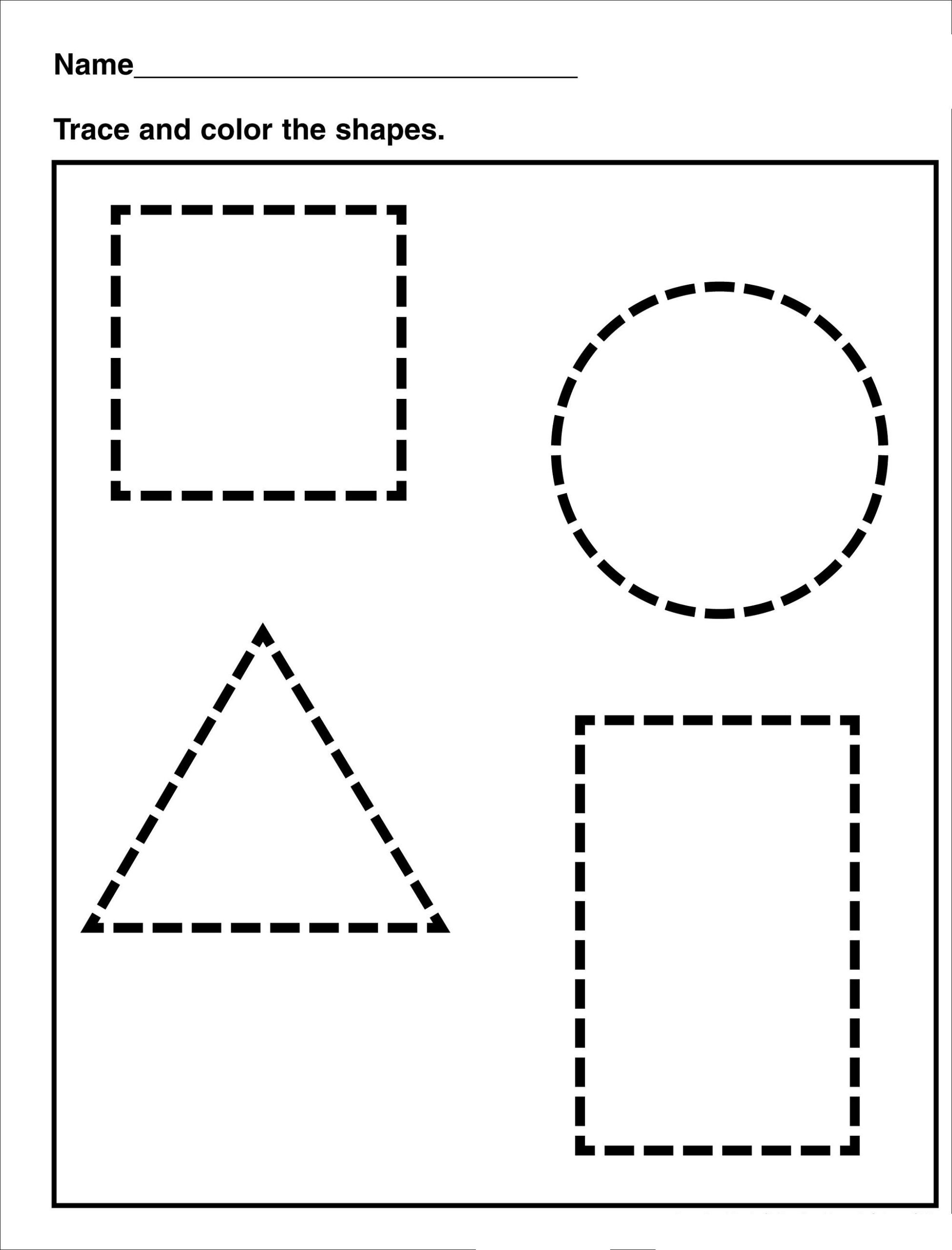 20 Worksheets Of Shapes For Kindergarten Pdf