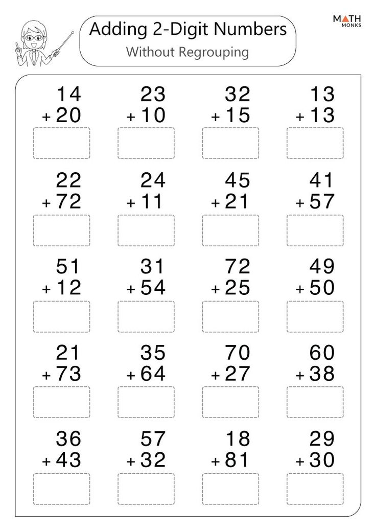 21 Addition Without Regrouping Worksheets For Grade 1