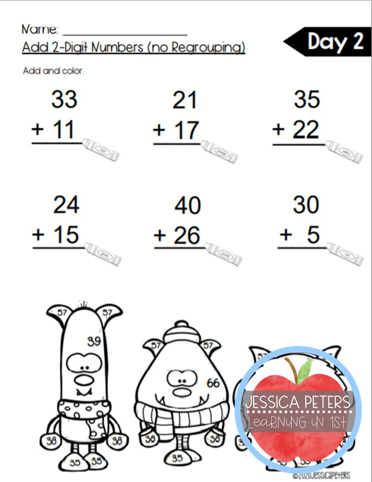 21 Addition Without Regrouping Worksheets For Grade 1