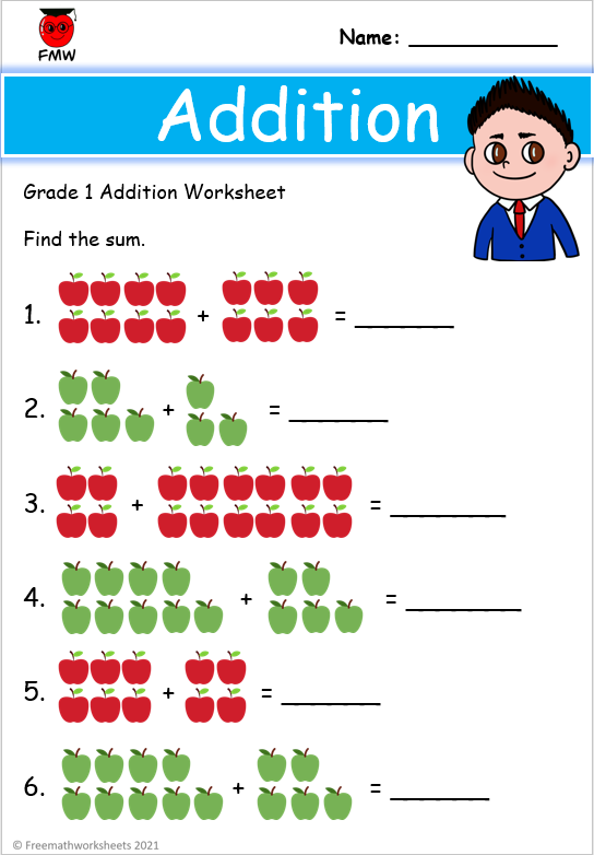 21 Addition Worksheets For Class 1