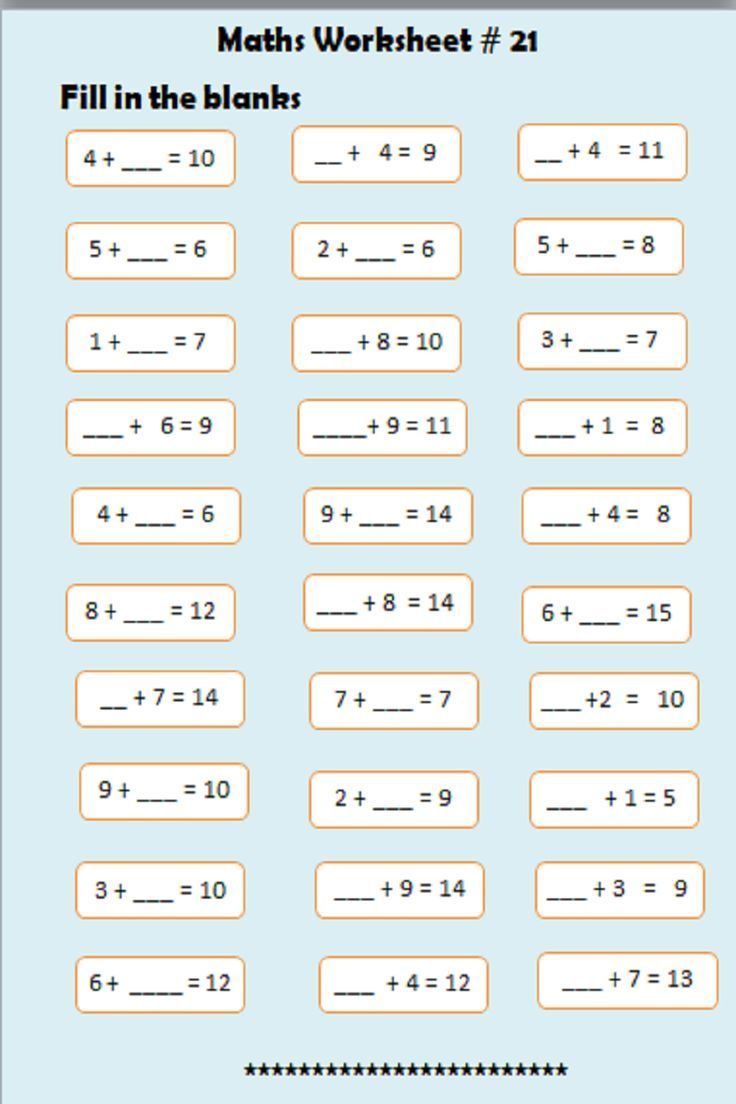 21 Addition Worksheets For Class 1