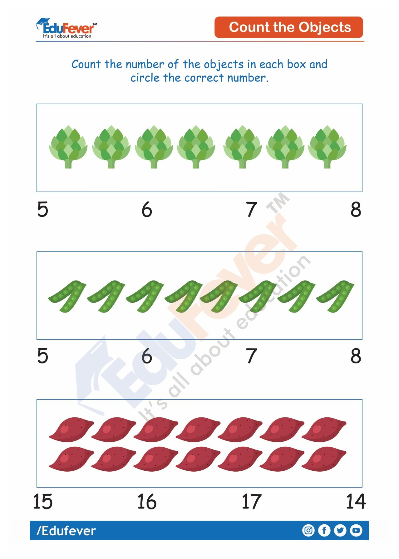 21 Counting And Circle Worksheet