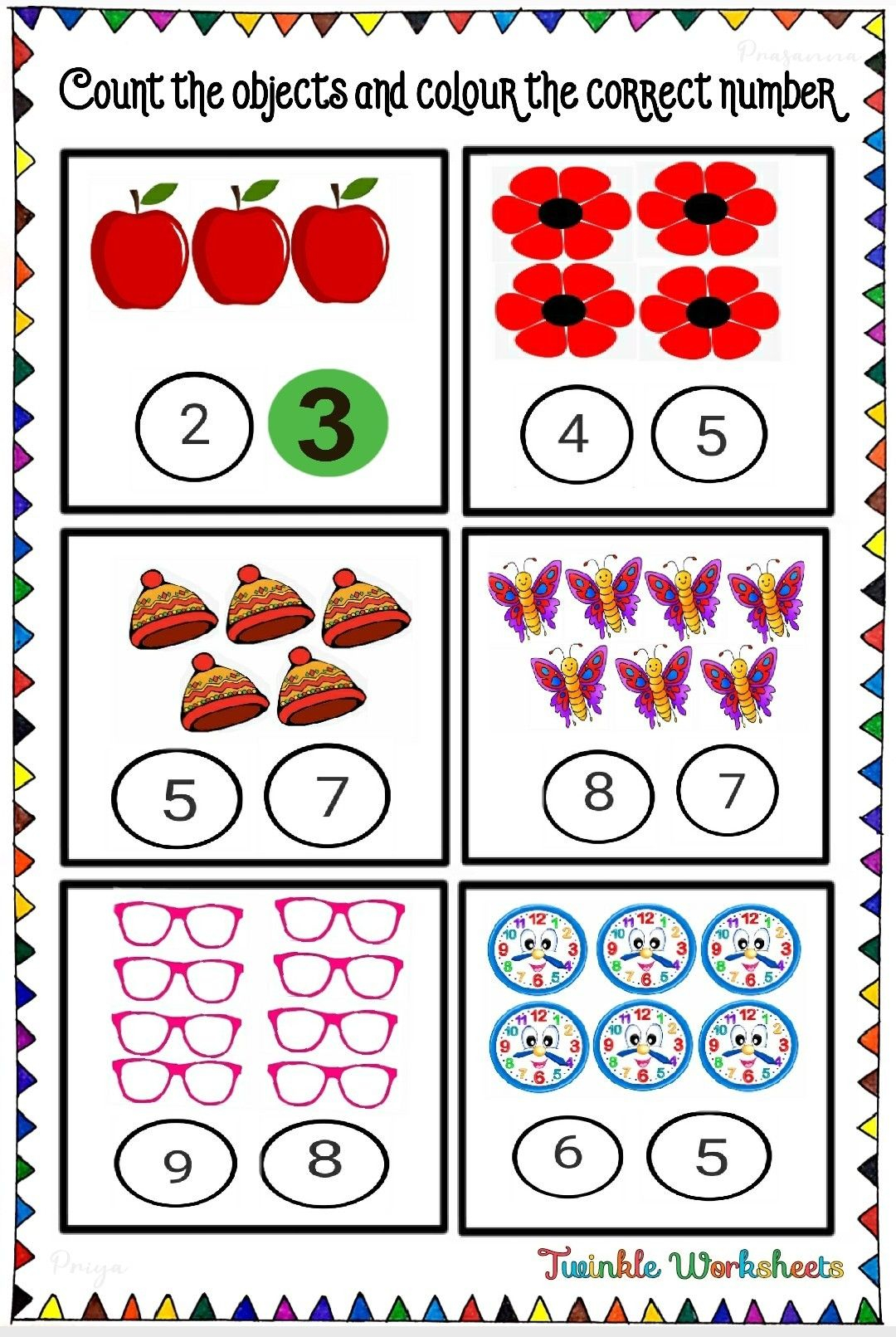 21 Counting And Circle Worksheet