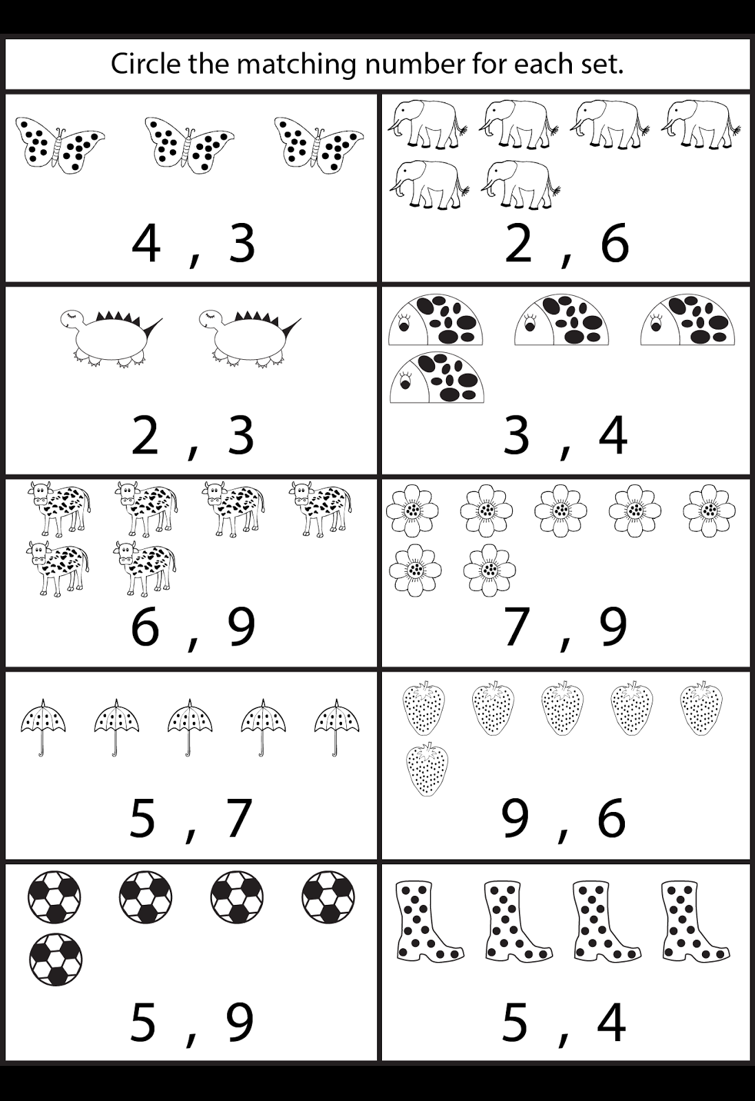 21 Counting And Circle Worksheet