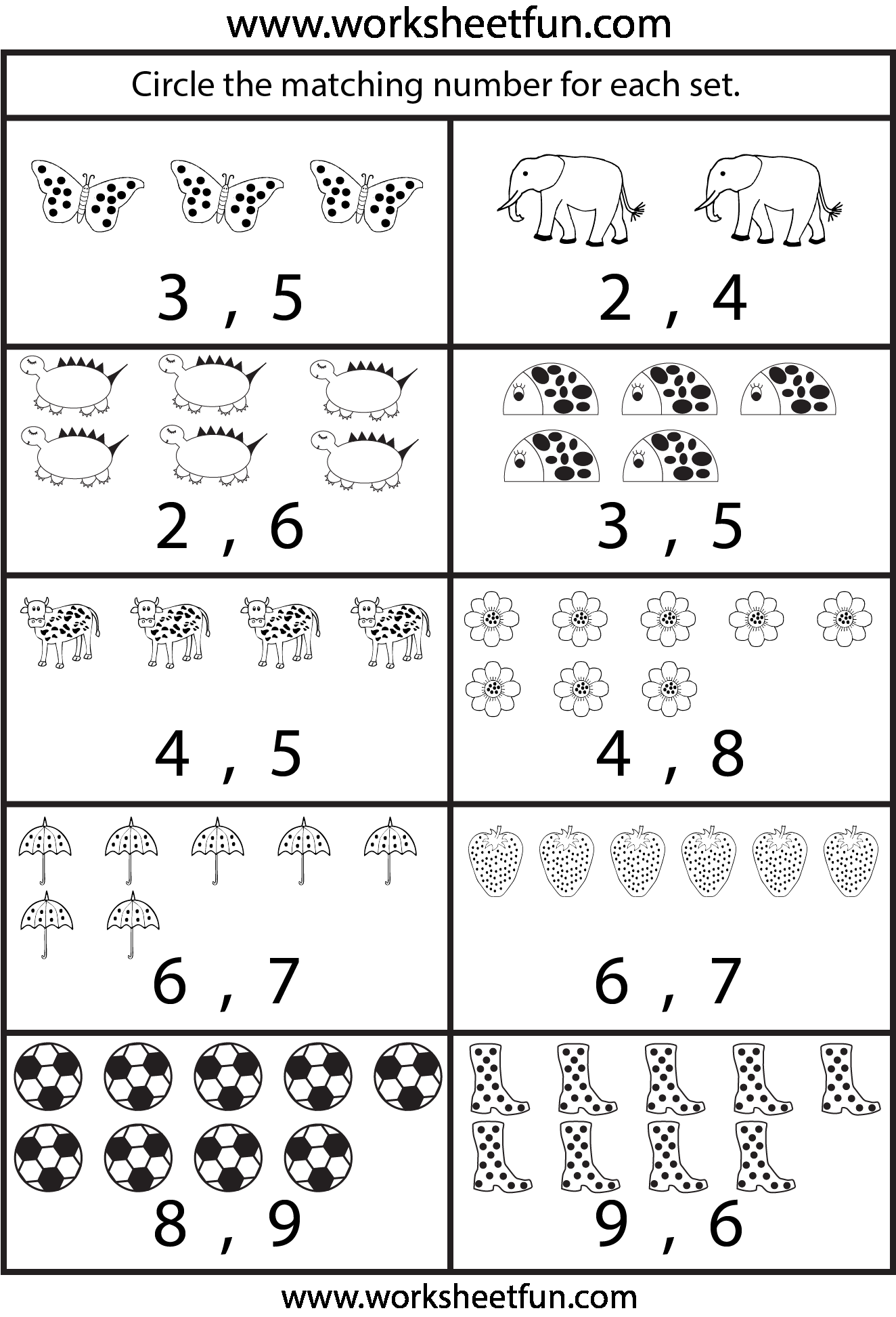 21 Counting And Circle Worksheet