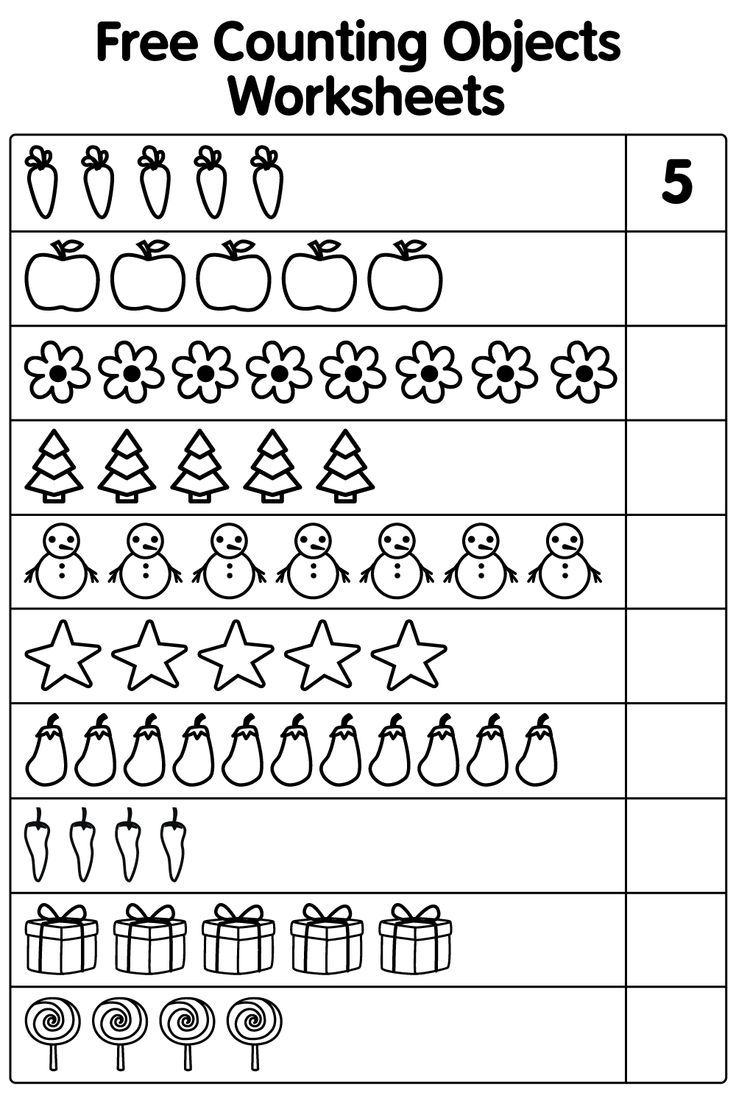 21 Counting Objects Worksheets For Kindergarten