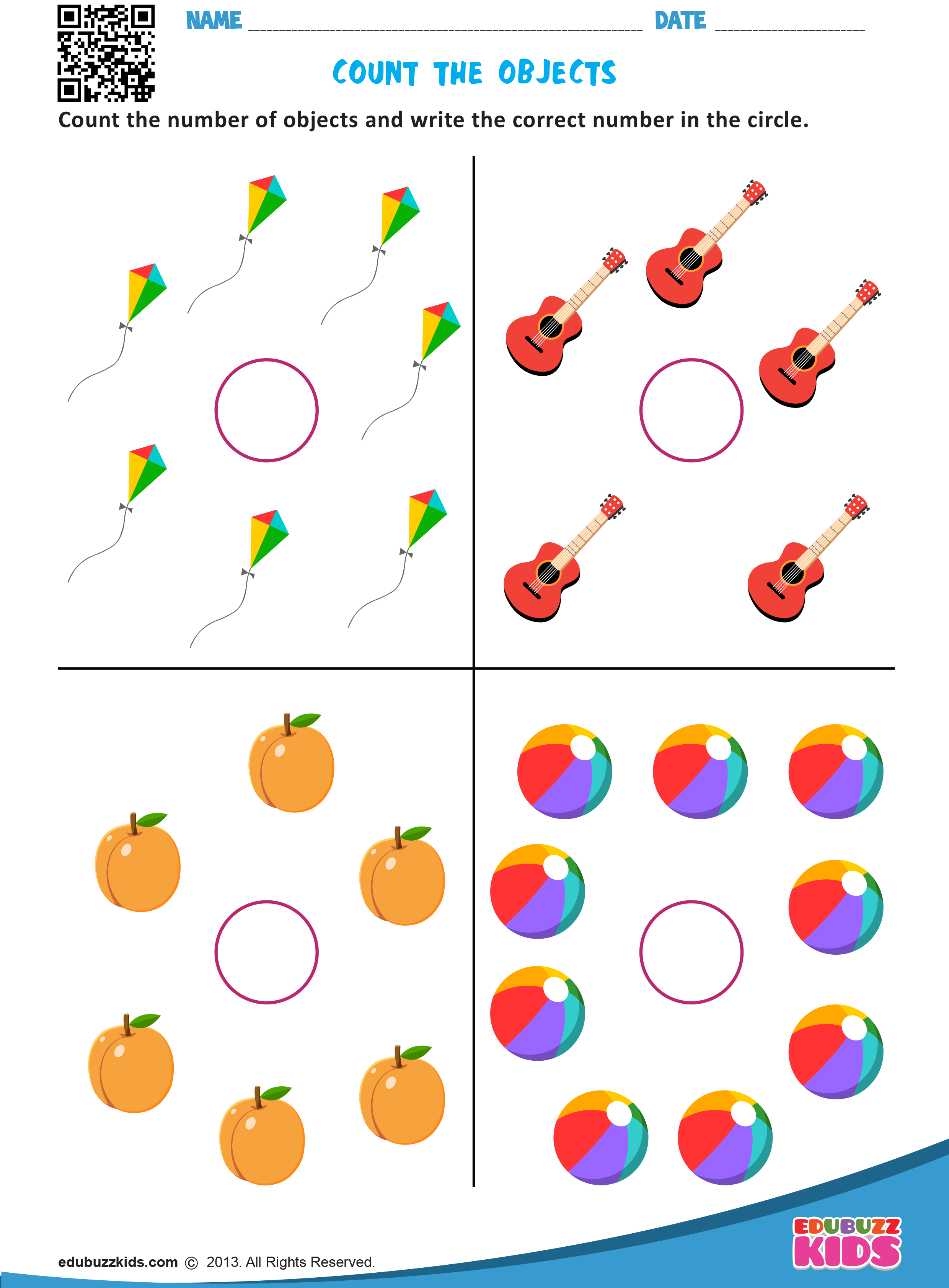 21 Counting Objects Worksheets For Kindergarten