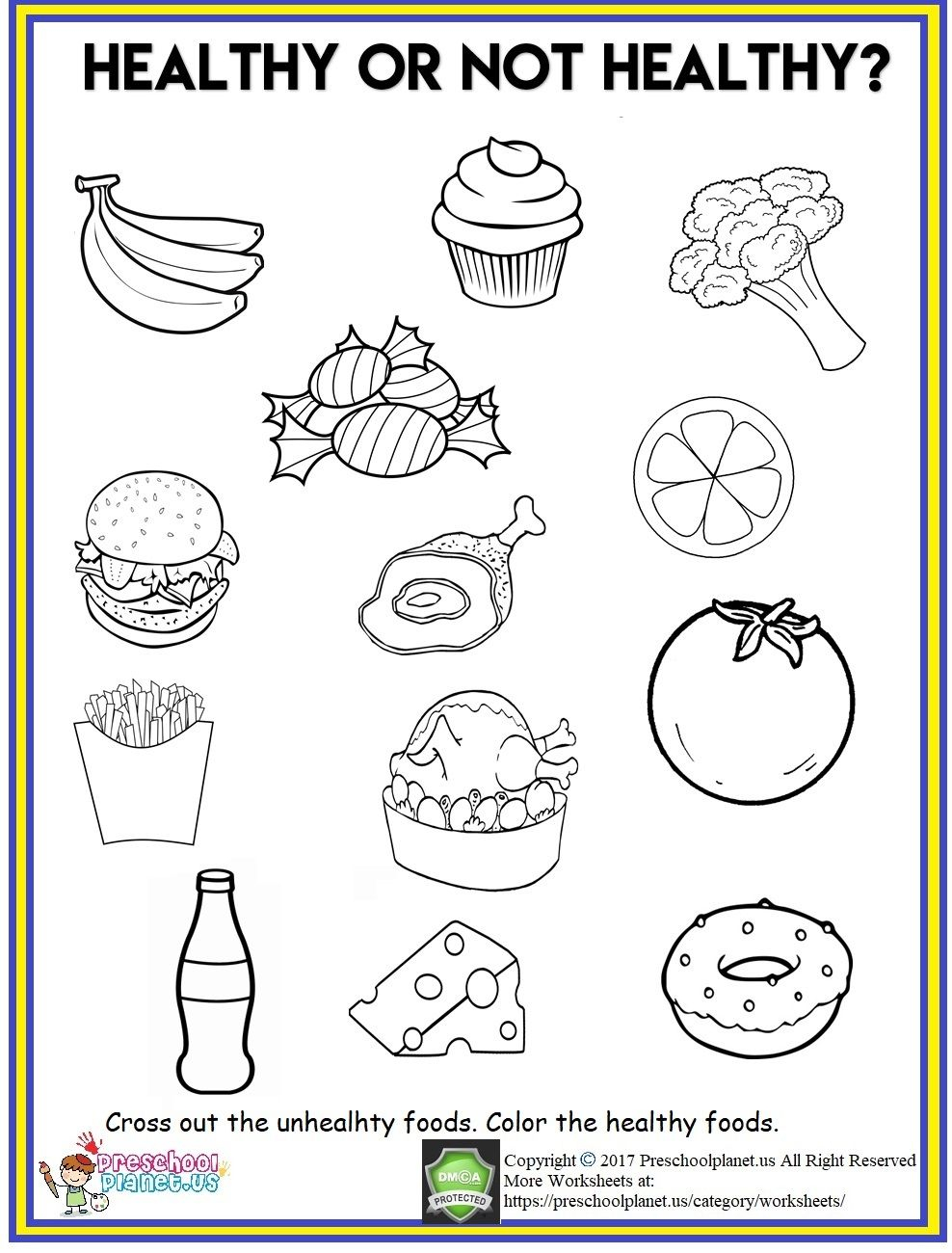 21 Healthy Food Worksheets Kindergarten