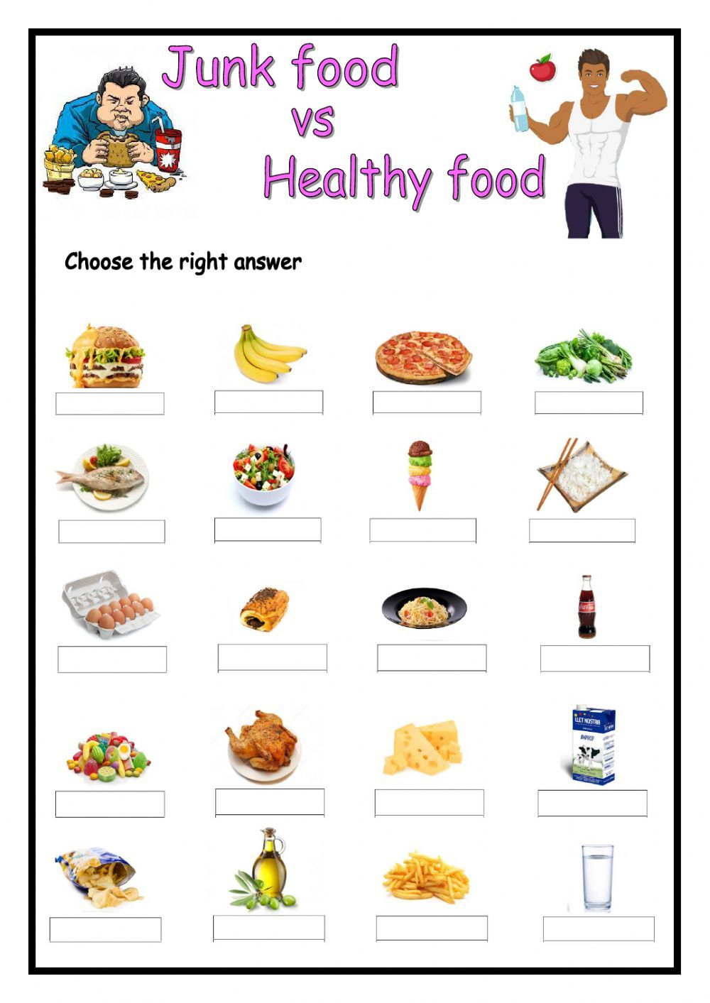 21 Healthy Food Worksheets Kindergarten