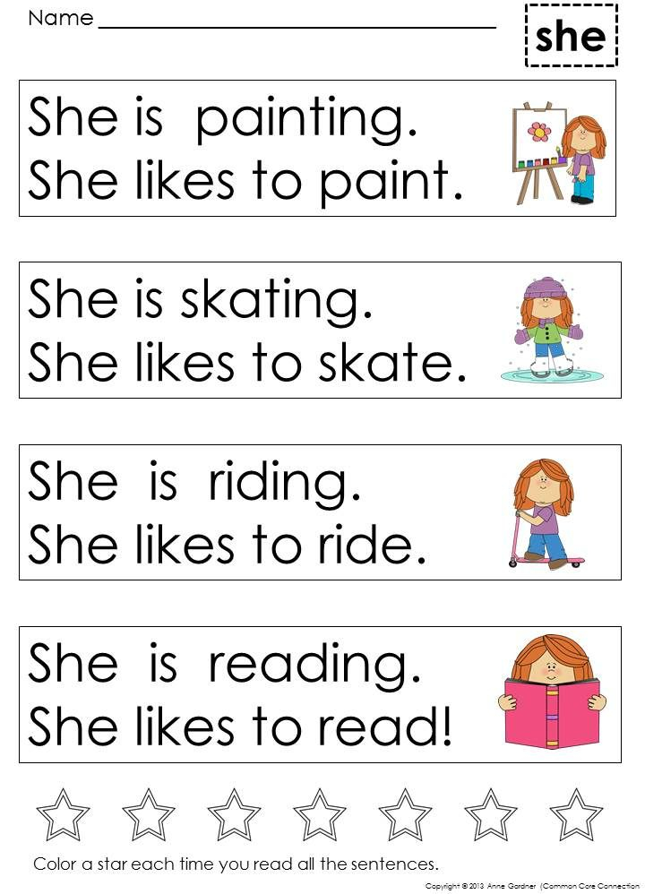 21 Kindergarten Worksheets Sight Words Sentences