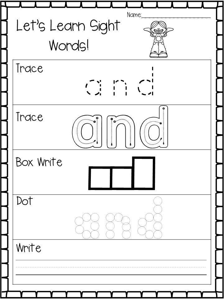 21 Kindergarten Worksheets Sight Words Sentences