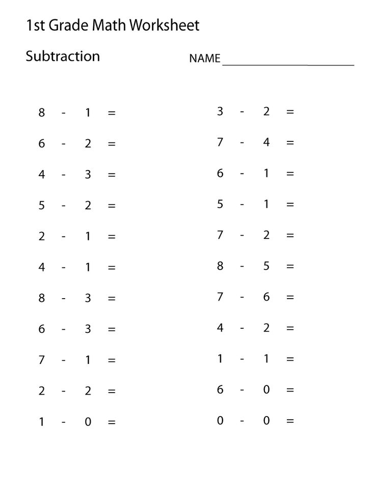 21 Math Worksheets For 1St Grade