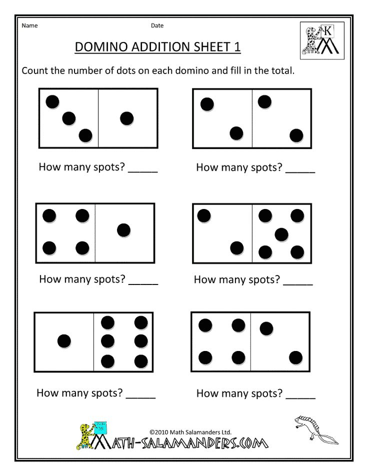 21 Math Worksheets For Kindergarten 1-20